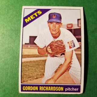 1966 - TOPPS BASEBALL CARD NO. 51 - GORDON RICHARDSON - METS