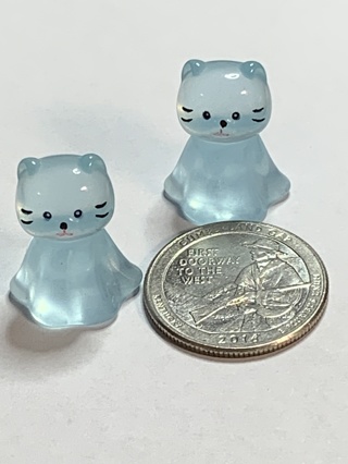 CATS~#6~BLUE~SET OF 2 CATS~GLOW IN THE DARK~FREE SHIPPING!