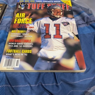 1995 tuff stuff price guide magazine with drew Bledsoe on cover 