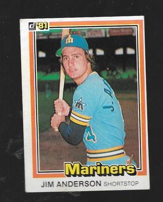 1981 DONRUSS JIM ANDERSON #165