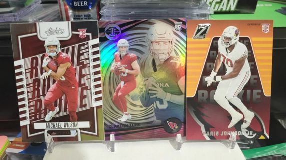 2023 Arizona Cardinals rookie card lot Wilson Tune Johnson