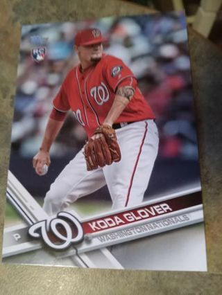 2017 TOPPS ROOKIE KODA GLOVER WASHINGTON NATIONALS BASEBALL CARD# 364