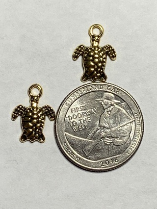 ANTIQUE GOLD CHARMS~#76~SET OF 2~FREE SHIPPING!