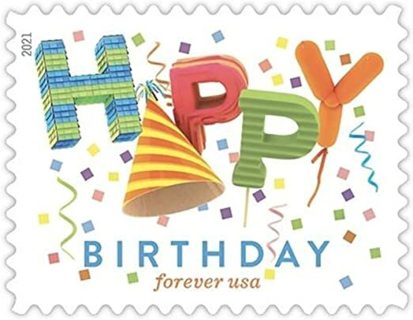 Brand New USPS Happy Birthday Forever Stamps Book of 20