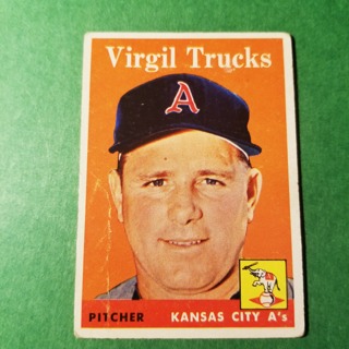 1958 - TOPPS BASEBALL CARD NO. 277 - VIRGIL TRUCKS - A'S