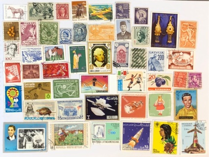 100+ Stamps from around the world 