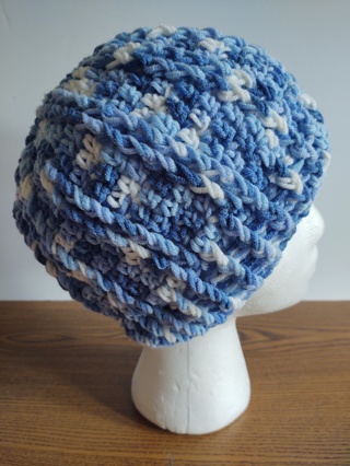 Hand Crocheted Ribbed Hat 