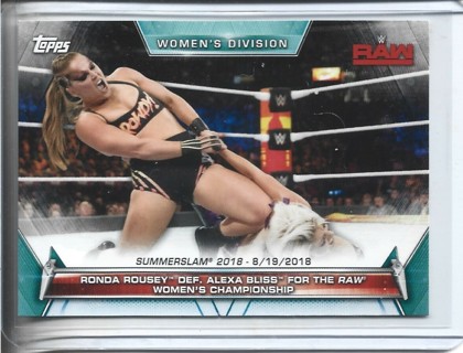 2019 Topps WWF/WWE Ronda Rousey Card #82