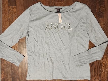 NEW - Victoria's Secret - Gray long sleeve pullover shirt - size Medium