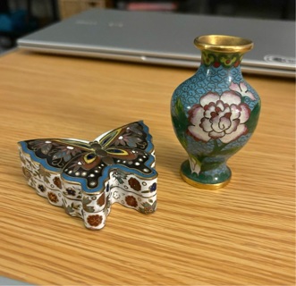 2 pc  cloisonne 