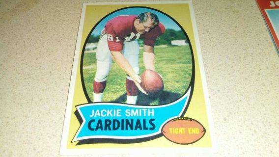 1970 TOPPS JACKIE SMITH CARDINALS FOOTBALL CARD