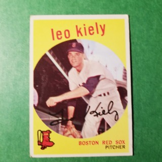 1959 - TOPPS EXMT - NRMT BASEBALL - CARD  NO. 199 - LEO KIELY - RED SOX