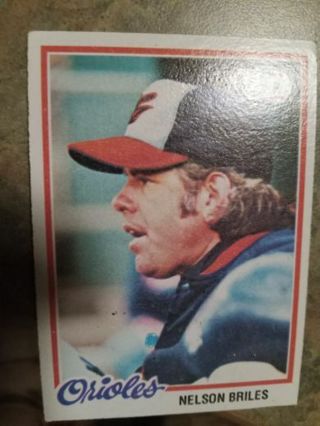 1978 TOPPS NELSON BRILES BALTIMORE ORIOLES BASEBALL CARD# 717