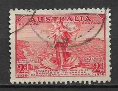 1936 Australia Sc157 Australia/Tasmania Telephone Link used