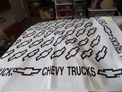 21 inch white square Chevy Truck bandana # 10