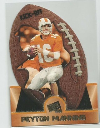 1998 Press Pass Collectibles-1 of 36 Peyton Manning Kick-Off Card Tennessee Volunteers