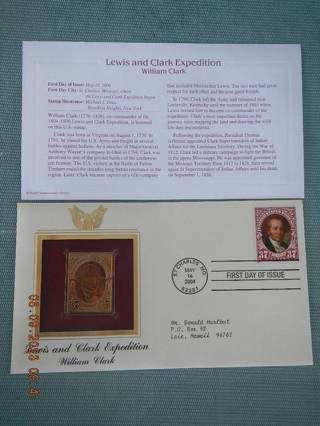 First Day of Issue 24K Gold Replica Stamp/Envelope