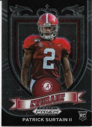 2021 PRIZM DRAFT PICKS PATRICK SURTAIN II CRUSADE ROOKIE CARD