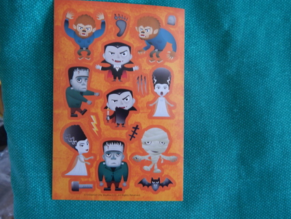 Darling sheet of FUN HALLOWEEN Monsters variety stickers--NEW