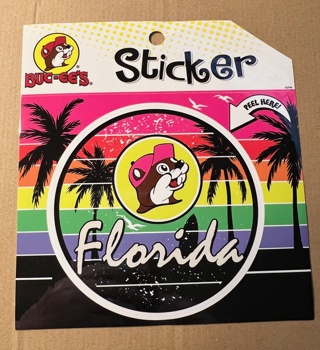1 STICKER - BUC-EE'S FLORIDA - for cars, laptops etc