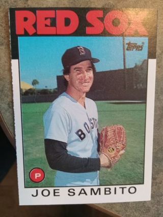 1986 TOPPS JOE SAMBITO BOSTON RED SOX BASEBALL CARD# 97T