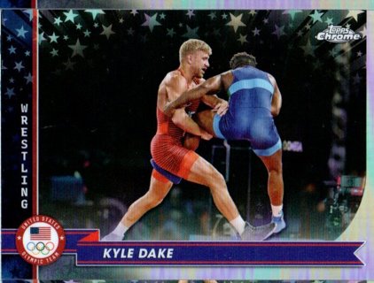 2024 Topps Chrome Olympics Kyle Dake Refractor #182