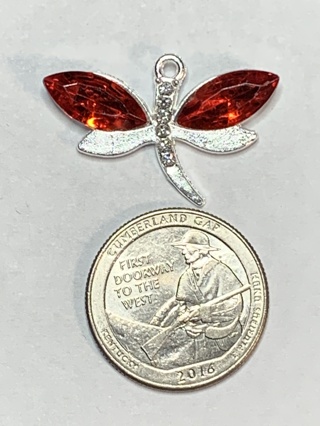 DRAGONFLY CHARM~#3~RED~1 CHARM ONLY~FREE SHIPPING!