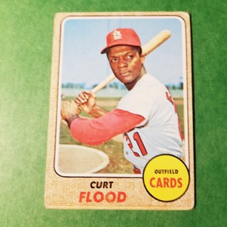 1968 - TOPPS BASEBALL CARD NO. 180 - CURT FLOOD- CARDINALS