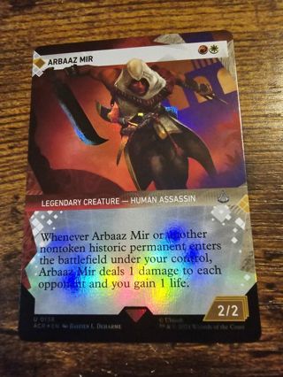 Magic the gathering mtg Arbaaz Mir showcase foil Assassins Creed