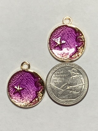 CELESTIAL CHARMS~#9~PURPLE~SET OF 2~FREE SHIPPING!