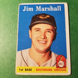 1958 - TOPPS BASEBALL CARD NO. 441 - JIM MARSHALL - ORIOLES