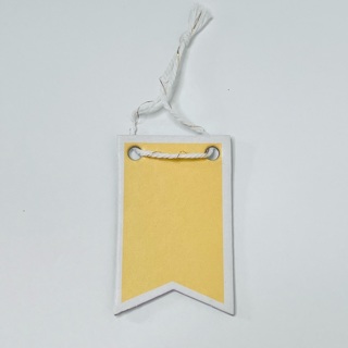 Yellow Chalkboard Banner Pennant Gift Tag Label