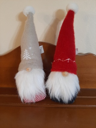 2 Adorable Stuffed Christmas Gnomes