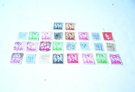 Belgium Postage Stamps Used/Cancelle Set of 25