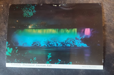 Illuminated American Falls Postcard 