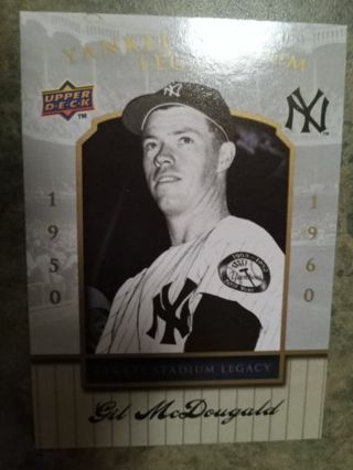 2008 UPPER DECK YANKEES STADIUM LEGACY GIL MCDOUGALD NEW YORK YANKEES BASEBALL CARD# 31