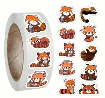 ➡️⭕(10) 1" RED PANDA STICKERS!!⭕