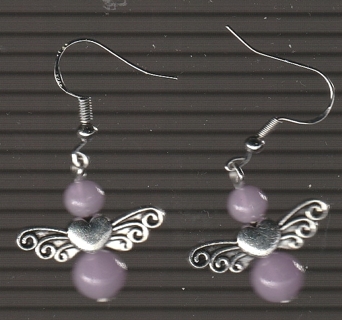 SP PURPLE GLOW IN THE DARK ANGEL EARRINGS (PLEASE READ DESCRIPTION)