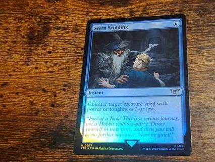 Magic the gathering mtg Stern Scolding foil card Lord of the rings