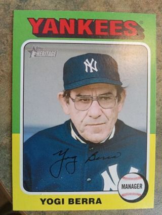 2024 TOPPS HERITAGE YOGI BERRA NEW YORK YANKEES BASEBALL CARD# 123