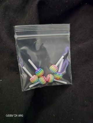 Mini rainbow lollipops for nail art *New Item*