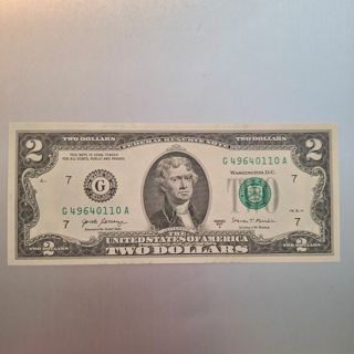 2017 $2 BILL #1 OF 5