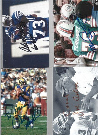 PAT HADEN, JOE COLLIER, ADAM MEADOWS, MANNY FERNANDEZ Autographed 4x6 Photo No COA