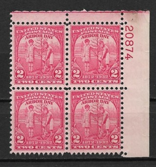 1932 USA Sc717 Harbor Day PB4 without gum