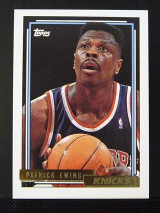 1992-92 Topps "Topps Gold" #66 Patrick Ewing (Knicks) Parallel