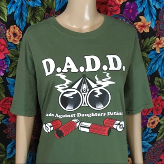 Men's D.A.D.D. Shirt Novelty Dad Gift Daughter Mens Size XL Shotgun Bullet Top