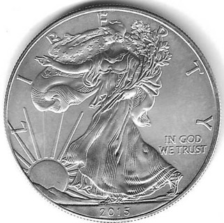 2015 U.S. Silver American Eagle Uncirculated 1 Troy Oz. .999 Fine Silver Coin