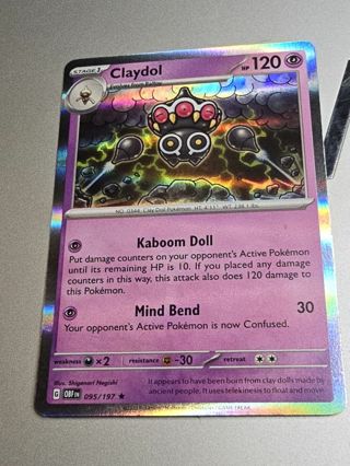 Pokemon Claydol rare holo card 095/197