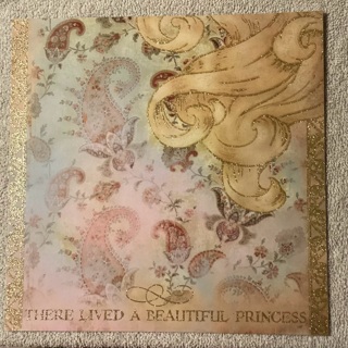 Three 12 x 12 scrapbook paper - princess girl and butterflies 