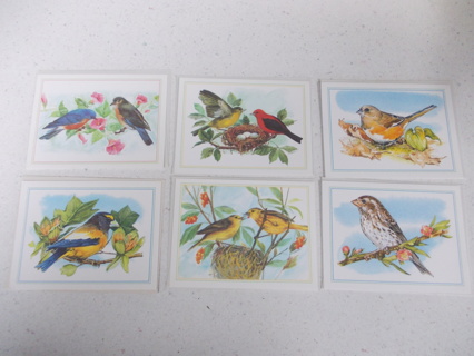 BIRDS Note Cards with Envelopes Blank Inside Qty. 6